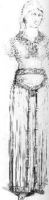 Port feminin de la ceinture, 13eme, Encyclopedie Medievale, Viollet-Le-Duc.jpg